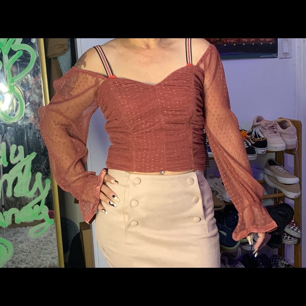 Beautiful brown crop top